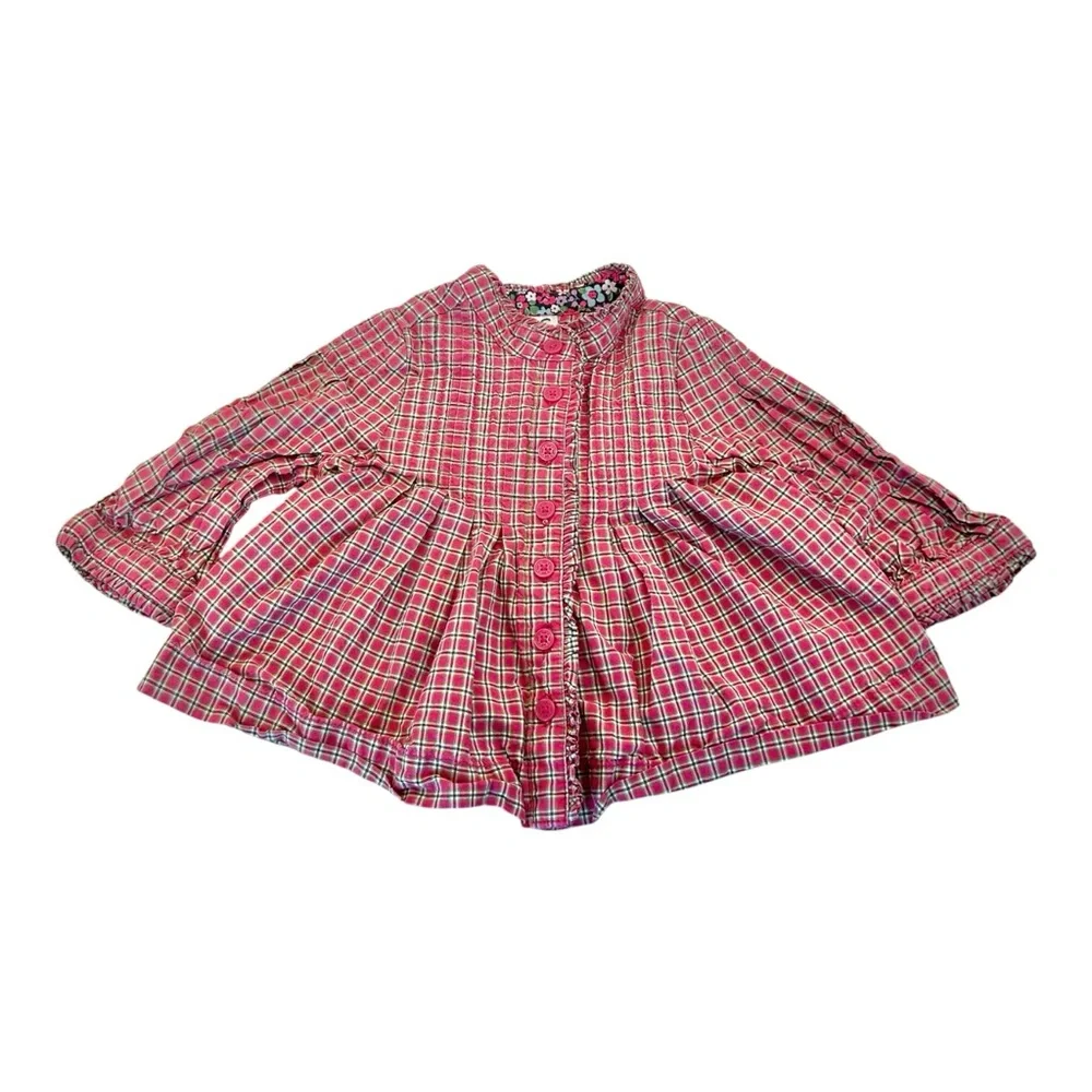 Baby Gap 2008 Pink‎ Flannel Baby Button Down Shirt